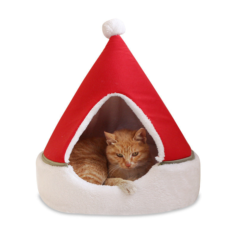 Christmas tree cat bed