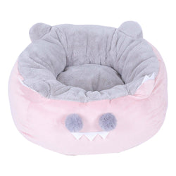 Warm round pet cat bed