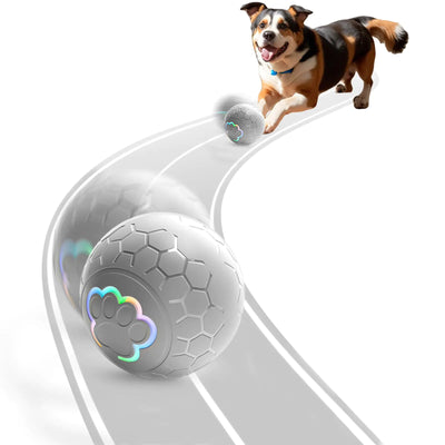 Smart interactive dog toy ball with LED lights and auto bouncing for small dogs under 20 lbs