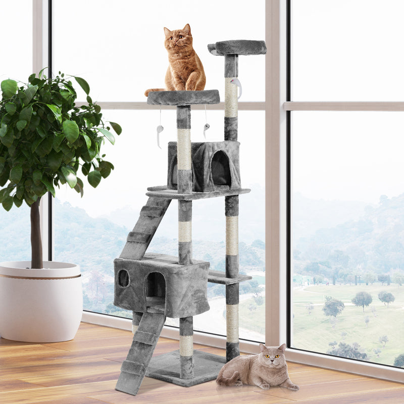 PawHut 67-inch Multi-Level Cat Scratching Tree Kitty Activity Center Post Tower Condo Pet Furniture w/ Toy GreyPawHut 67-inch Multi-Level Cat Scratching Tree Kitty Activity CenterCat PlaygroundTaupe ShadowDean's Pet Outlet PawHut 67-inch Multi-Level Cat Scratching Tree Kitty Activity Center