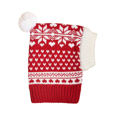 Christmas Heart Snowflake Reindeer Knit Hat for Pets