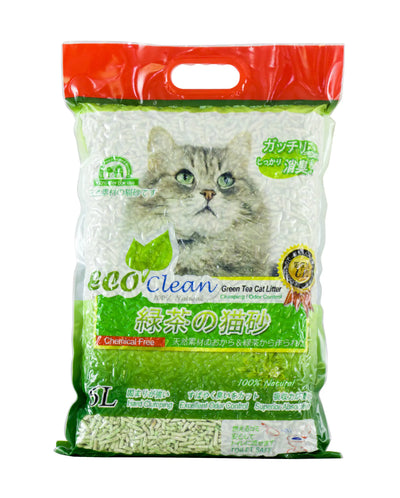 Eco-friendly green tea tofu cat litter for odor control and easy clumping