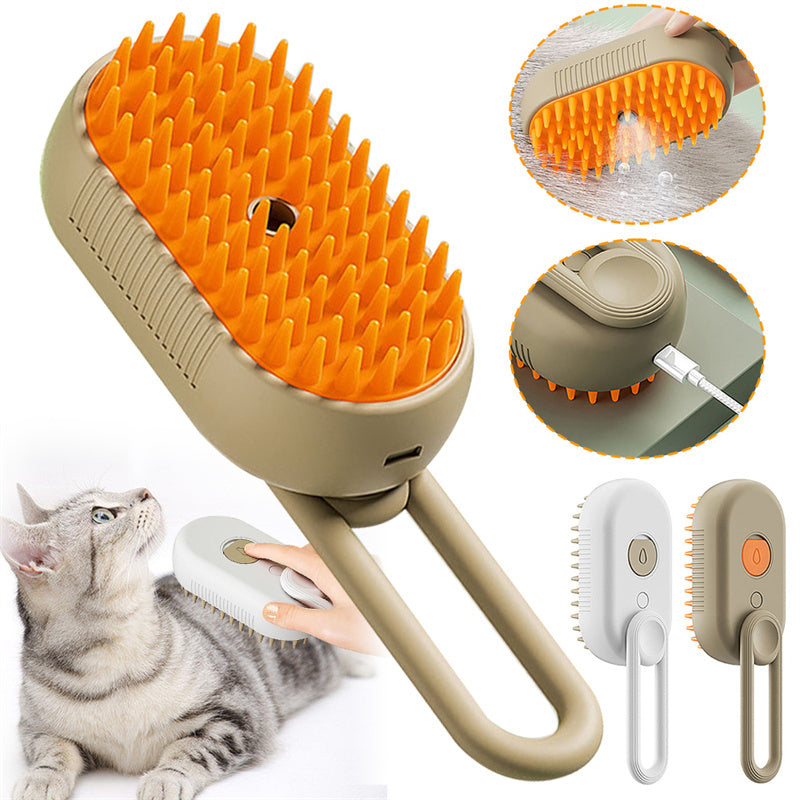 Cat & Dog Steamy Brush 3 In 1 Electric Spray Cat Hair Brushes For Massage Pet Grooming Comb Hair Removal Combs Pet Products