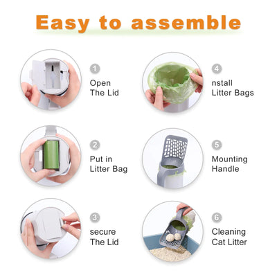 Portable Cat Litter Scoop with Integrated Filter