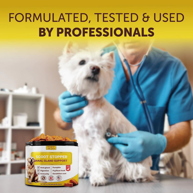 Scoot Stopper Soft Chews   Fiber for Dogs   Dog Anal Gland and Digestion Support