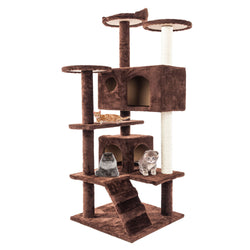 Cat Tree with Stairs is a great choice for your kitty! It provides plenty of space for your cat to climb and explore, with two houses and multiple platforms to rest,Cat Climbing Sisal Rope TowerPetsYellow PandoraDean's Pet Outlet Cat Climbing Sisal Rope Tower