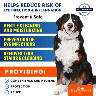 Cat dog eye wash wipes for gentle cleaning, tear stain removal, and prevention of eye infections with moisturizing benefits and hygienic protection.
