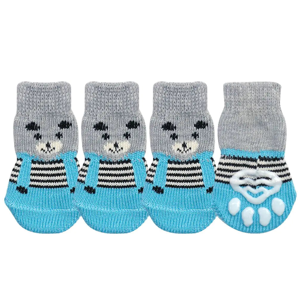 Knitted Anti-Slip Warm Socks for Pets - Christmas Style