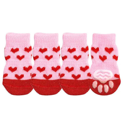 Knitted Anti-Slip Warm Socks for Pets - Christmas Style