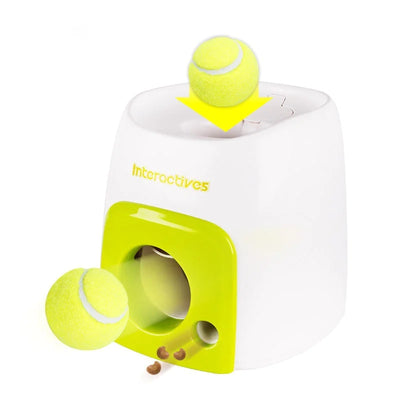 Interactive dog baseball food dispenser toy for active feeding and mental stimulation
