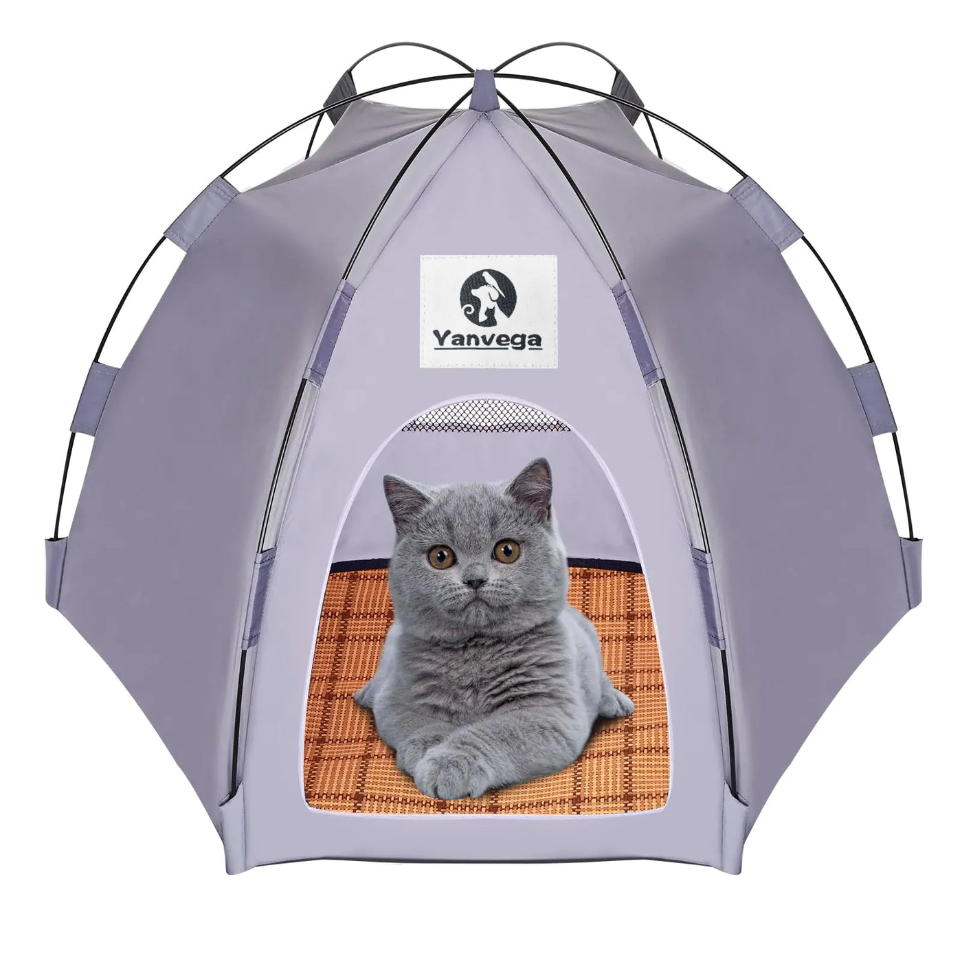Yanvega Cat Tent Cat Beds for Indoor Cats  23.6" × 23.6" × 16.8"