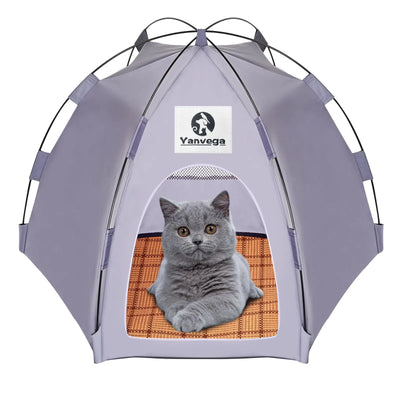 Yanvega Cat Tent Cat Beds for Indoor Cats  23.6" × 23.6" × 16.8"
