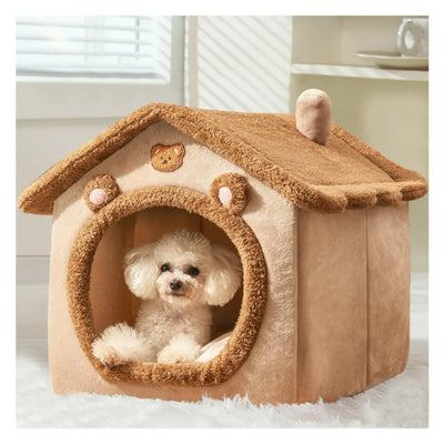 Cat Bed Cave Cute Bear Shape  (17.7 * 15.7 * 17.7 in)