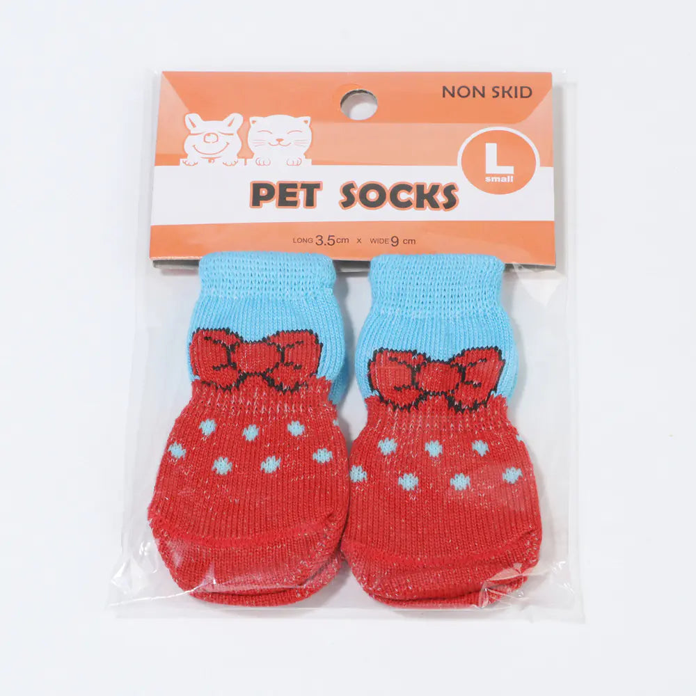 Knitted Anti-Slip Warm Socks for Pets - Christmas Style
