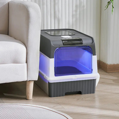 Large Closed Cat Litter Box with Anti-Splash Design