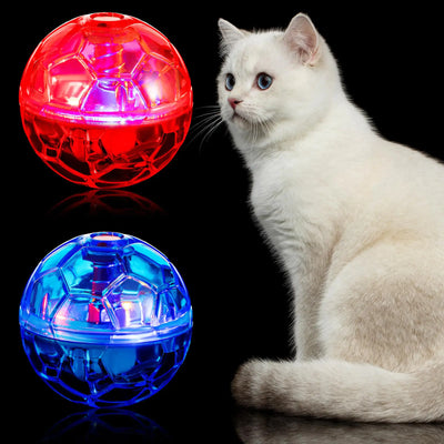 Sratte 2 Pcs Light Up Cat Balls – Motion Activated Pet Toy