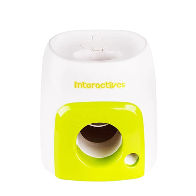 Interactive dog baseball food dispenser toy for active feeding and mental stimulation