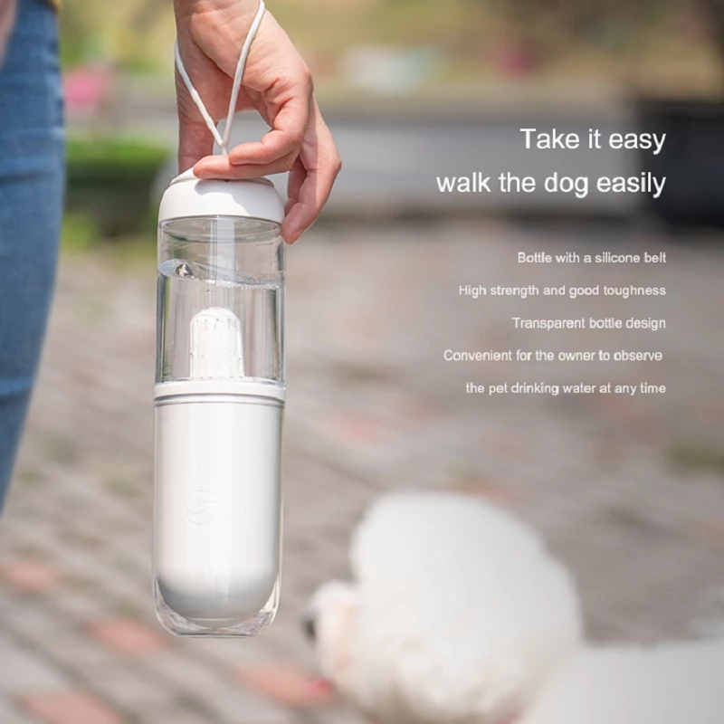 Features:1.330ml large capacity, you can go out with peace of mind; one-click water out, making drinking water easier;2. U-shaped drinking trough, suitable for pet dOutdoor Travel Pet Water Dispenser Pet Dog Cat Water BottlePetsLilac MiloDean's Pet Outlet Outdoor Travel Pet Water Dispenser Pet Dog Cat Water Bottle