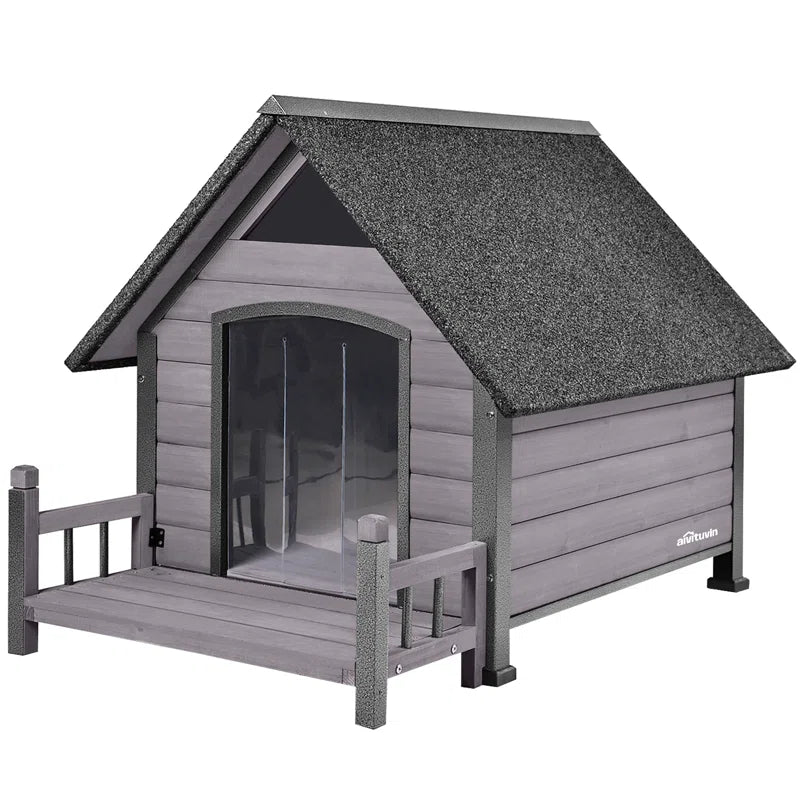 Waterproof Outdoor Dog House with Elevated Floor and Anti-Bite Design for Small to Medium Dogs