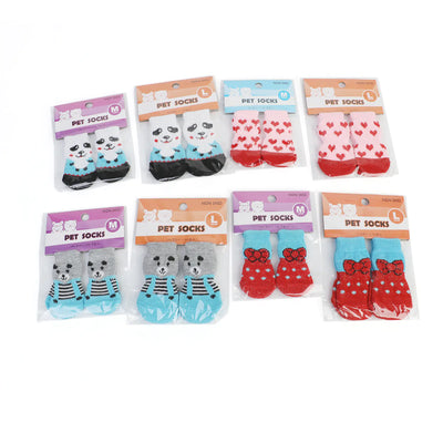 Knitted Anti-Slip Warm Socks for Pets - Christmas Style