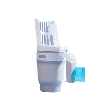 Foldable Portable Cat Litter Scoop with Large Bin