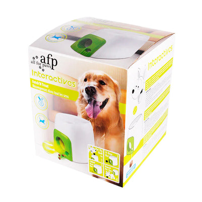 Interactive dog baseball food dispenser toy for active feeding and mental stimulation