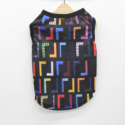 New Letter Full Print Dog Vest Pet Outfit