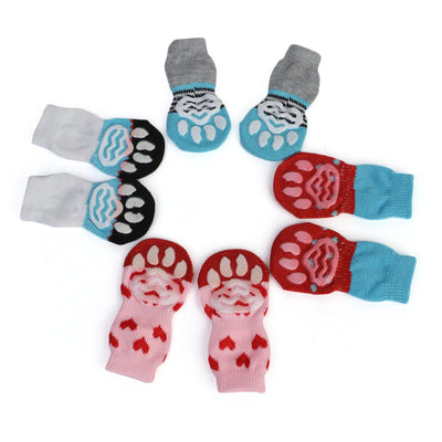 Knitted Anti-Slip Warm Socks for Pets - Christmas Style