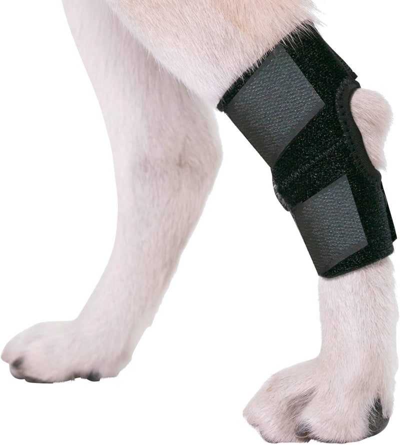 ® Dog Canine Rear Hock Joint Brace Compression Wrap with Straps Dog for Back Leg Protects Wounds. Heals Prevents Injuries and Sprains Helps with Loss of Stability Caused by Arthritis (Small)