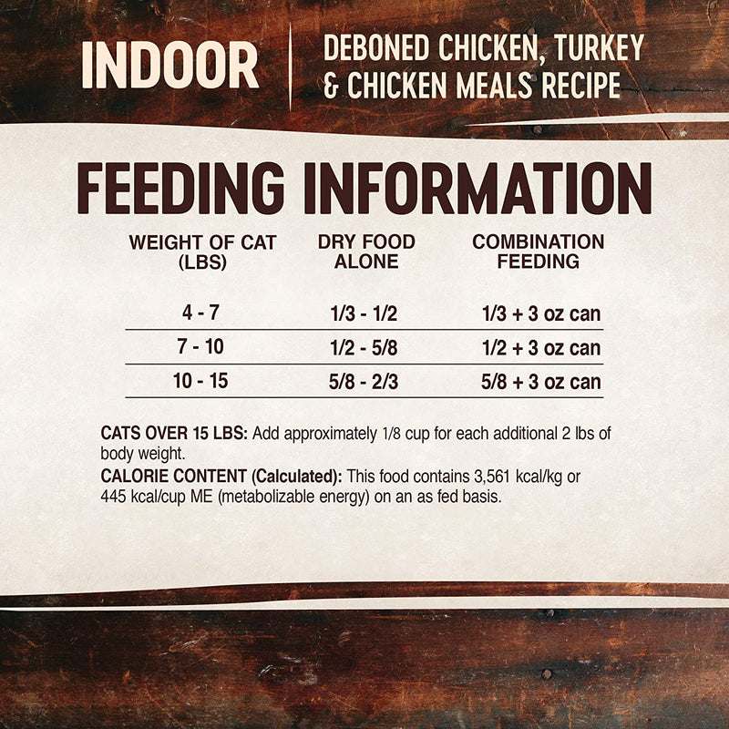 Wellness CORE Grain-Free Chicken, Turkey & Chicken Meal Indoor Formula Dry Cat Food, 5 Pound Bag