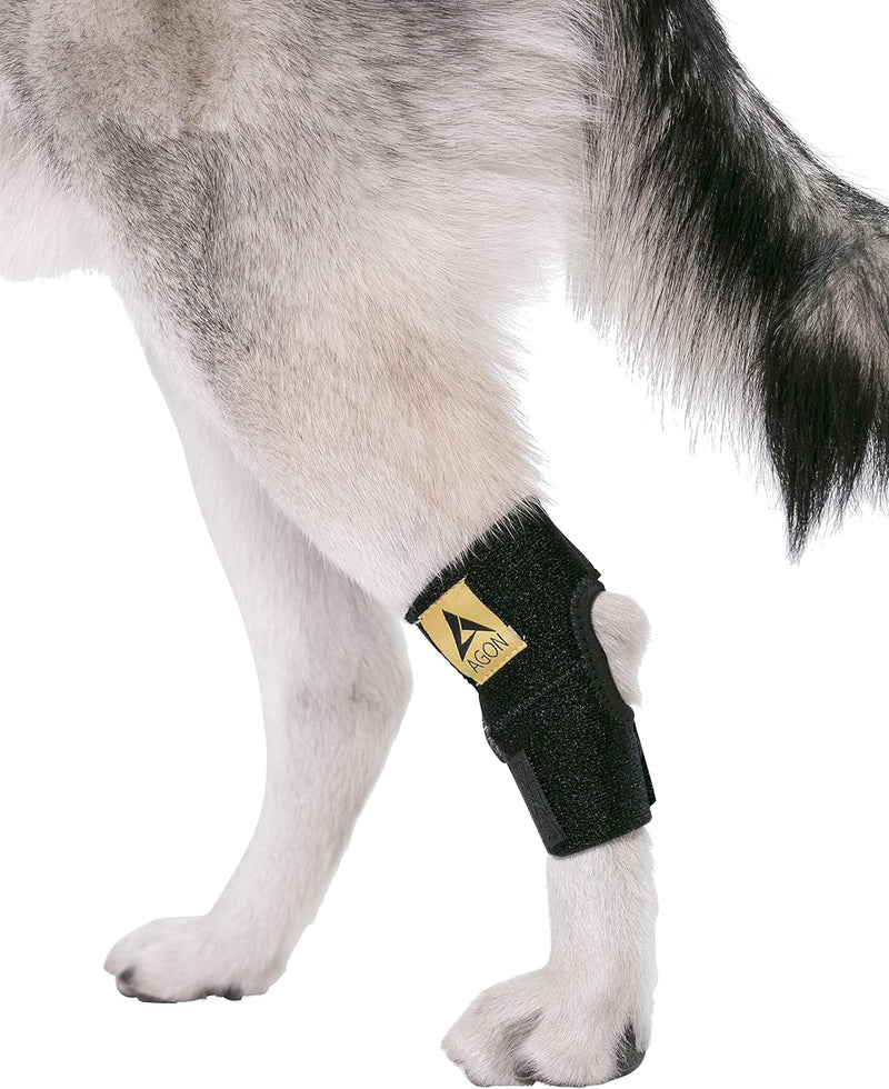 ® Dog Canine Rear Hock Joint Brace Compression Wrap with Straps Dog for Back Leg Protects Wounds. Heals Prevents Injuries and Sprains Helps with Loss of Stability Caused by Arthritis (Small)