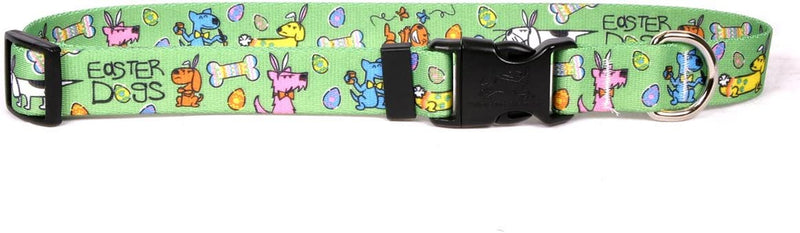 Easter Dogs Dog Collar 1" Wide and Fits Neck 18 to 28", Large, (EDOG106)