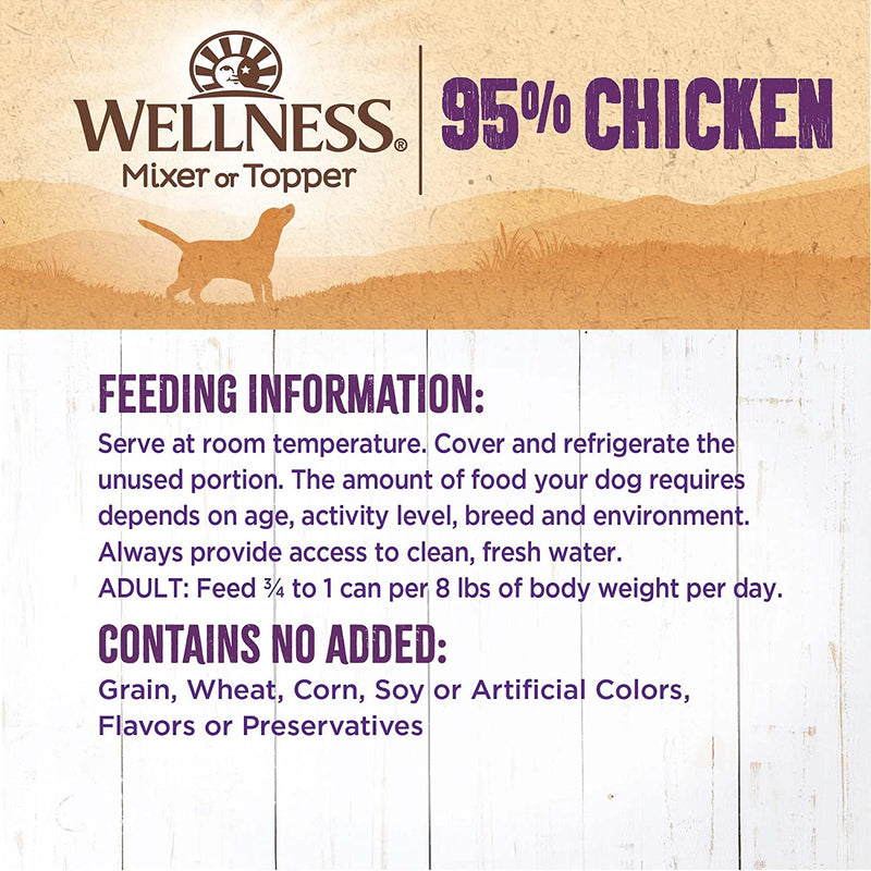 95% Chicken Natural Wet Grain Free Canned Dog Food, 13.2-Ounce Can (Pack of 12)